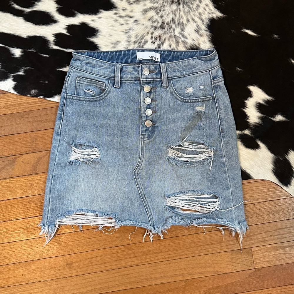 vervet | denim skirt